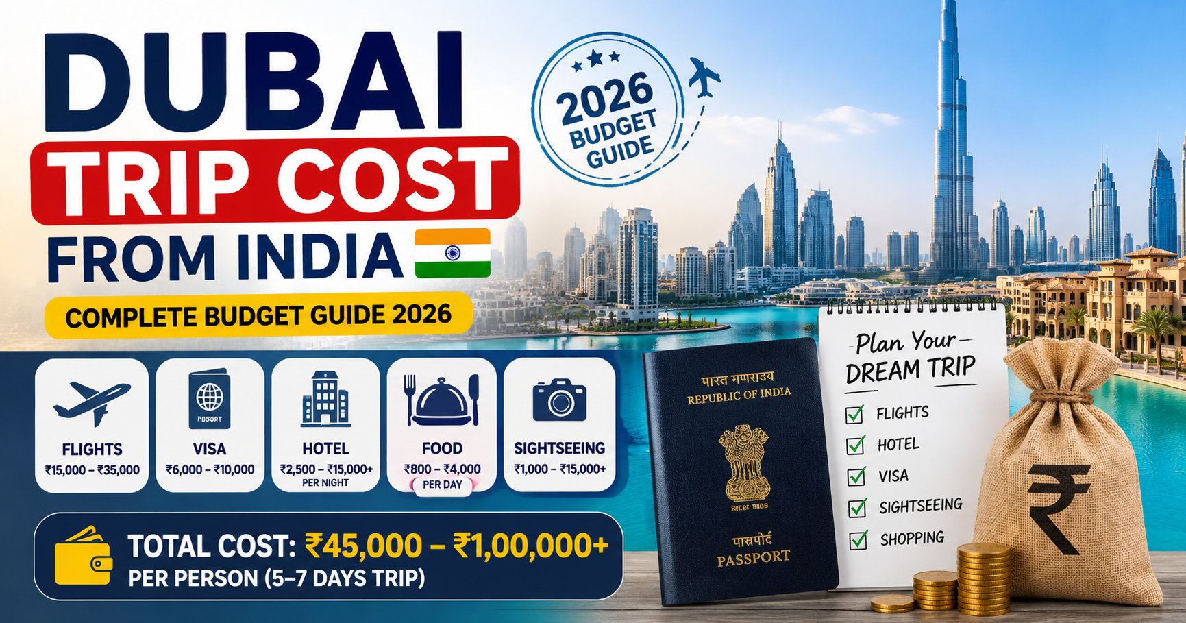 Dubai trip cost from india
