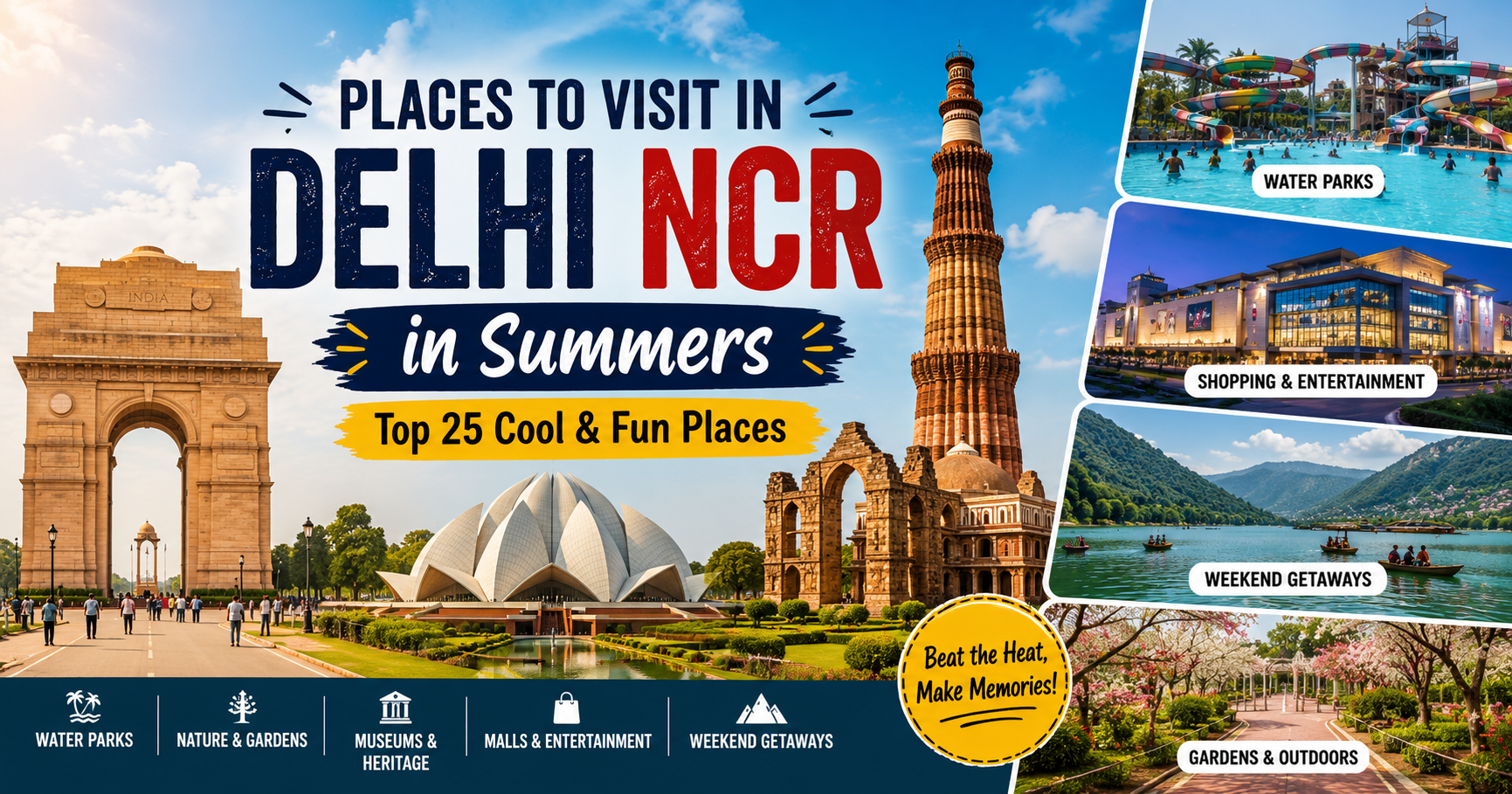 Places to visit in delhi ncr in summers