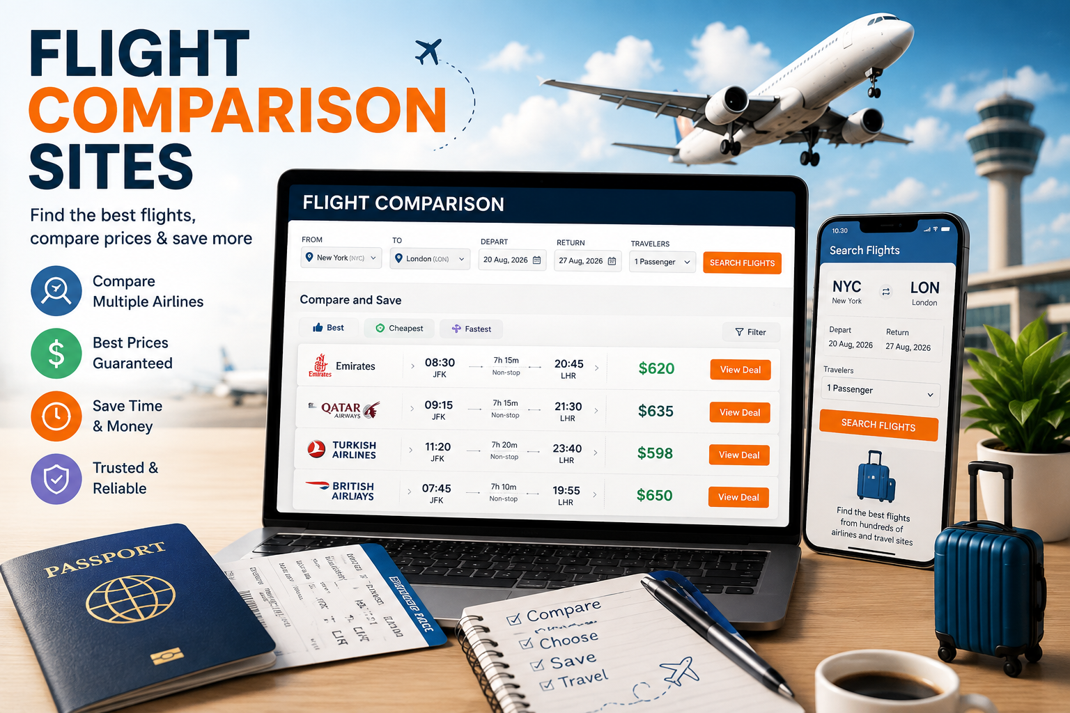 Flight comparison sites